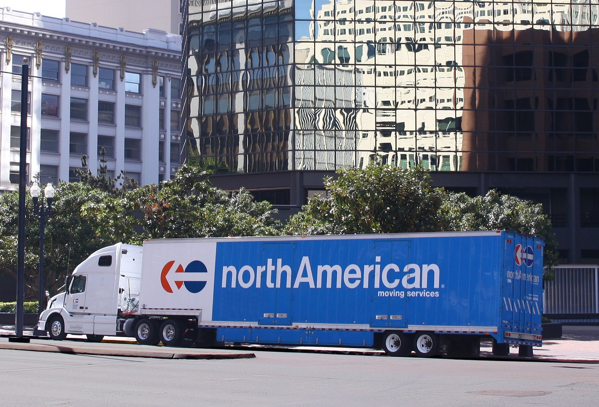 truck in front of building 2013